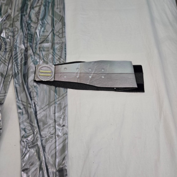 Disney Zombies 3 Addison Alien Costume Girls 8-10 Light Up Skirt Jumpsuit Silver - Picture 5 of 8